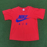 Gray Tag Plain Logo Nike Tee Fits Sz. Large